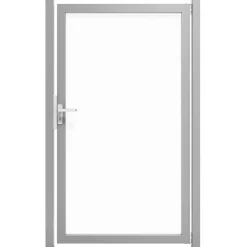 Einzeltor 'Ambiente' Universal DIN Klarglas/silber 100 x 180 cm