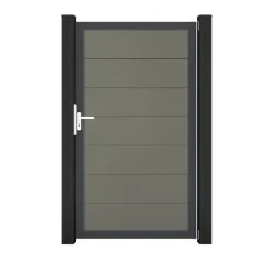 Einzeltor 'Solid Grande' BPC/Aluminium grau/anthrazit 100 x 180 cm