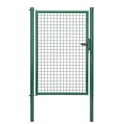 Einzeltor 'Wellengitter' mit Pfosten 100 x 150 cm grün