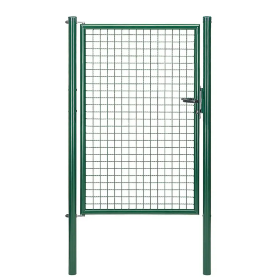 Einzeltor 'Wellengitter' mit Pfosten 100 x 150 cm grün