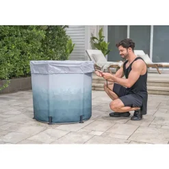 Eisbad 'Lay-Z-Spa Glacial Dip™' lichtgrau mit Eismuster Ø 90 x 80 cm