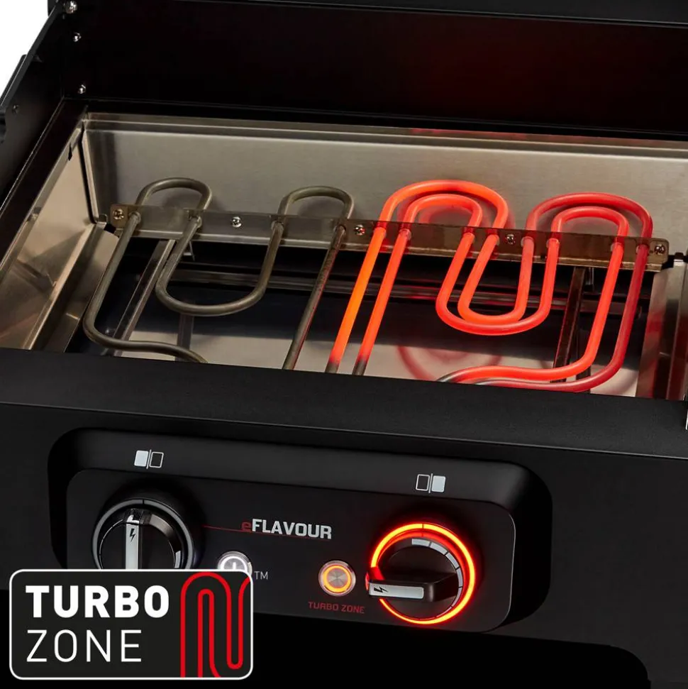 Elektrogrill 'eFlow Pro 2 Turbo' silbern 3000 W 112,5 x 112,5 x 57 cm