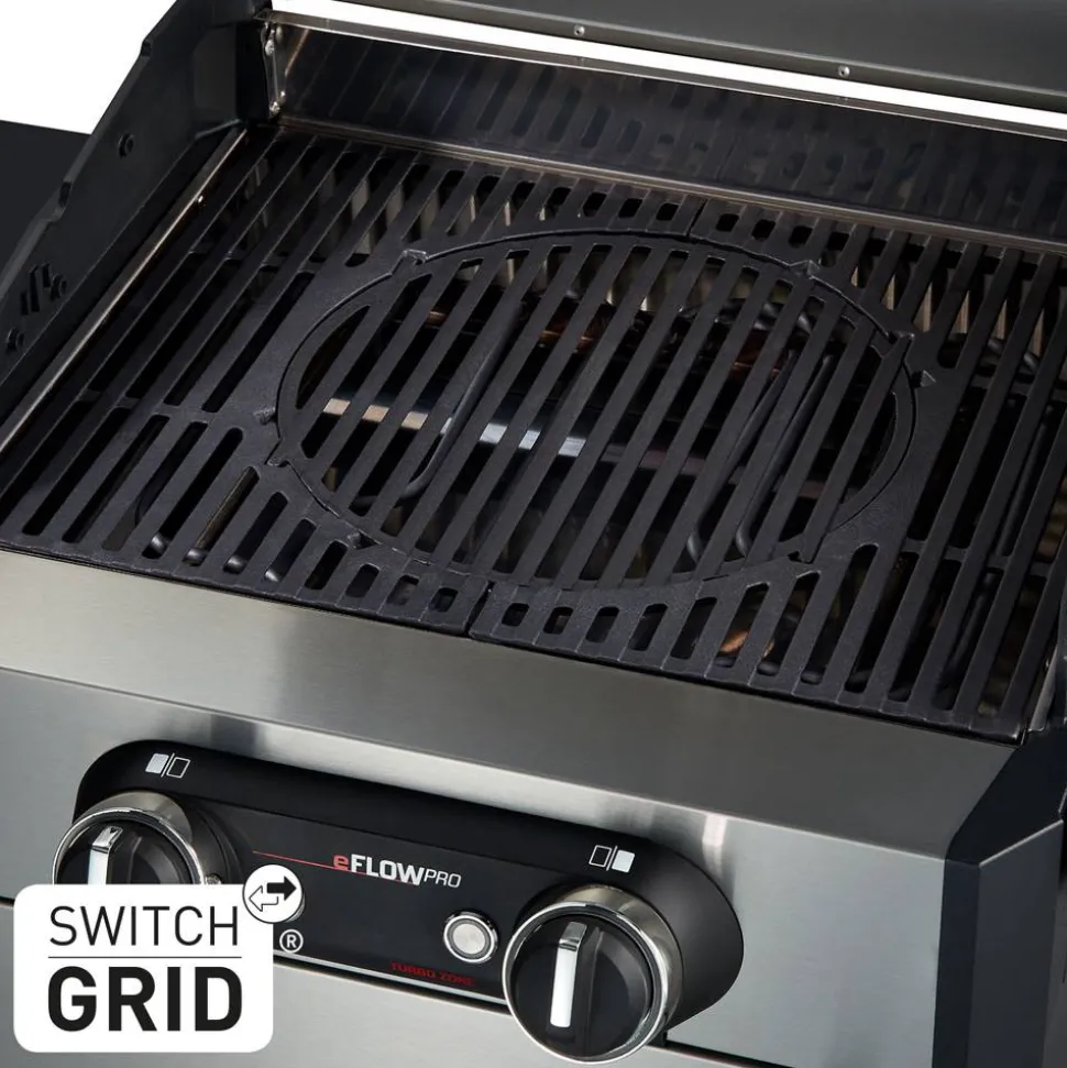 Elektrogrill 'eFlow Pro 2 Turbo' silbern 3000 W 112,5 x 112,5 x 57 cm