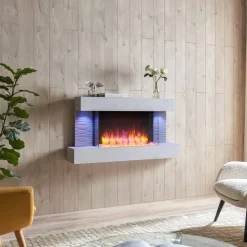 Elektrokamin 'Aieda' betongrau 2 kW