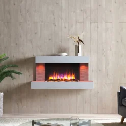 Elektrokamin 'Aieda' betongrau 2 kW