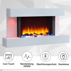 Elektrokamin 'Aieda' weiß 2 kW