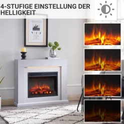 Elektrokamin 'Apollon' betongrau 2 kW