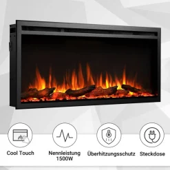 Elektrokamin 'Atalanta 40' schwarz 1,5 kW