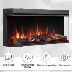Elektrokamin 'Athena 44' schwarz 1,5 kW
