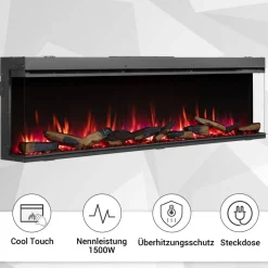 Elektrokamin 'Athena 72' schwarz 1,5 kW