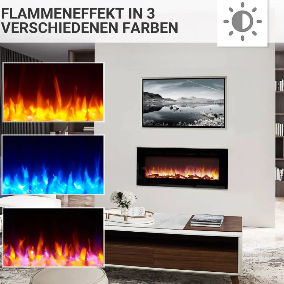 Elektrokamin 'Fiamma 48' schwarz 2 kW