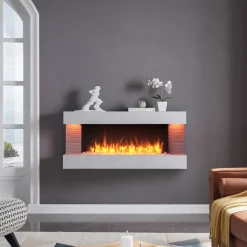 Elektrokamin 'Helia' betongrau 2 kW