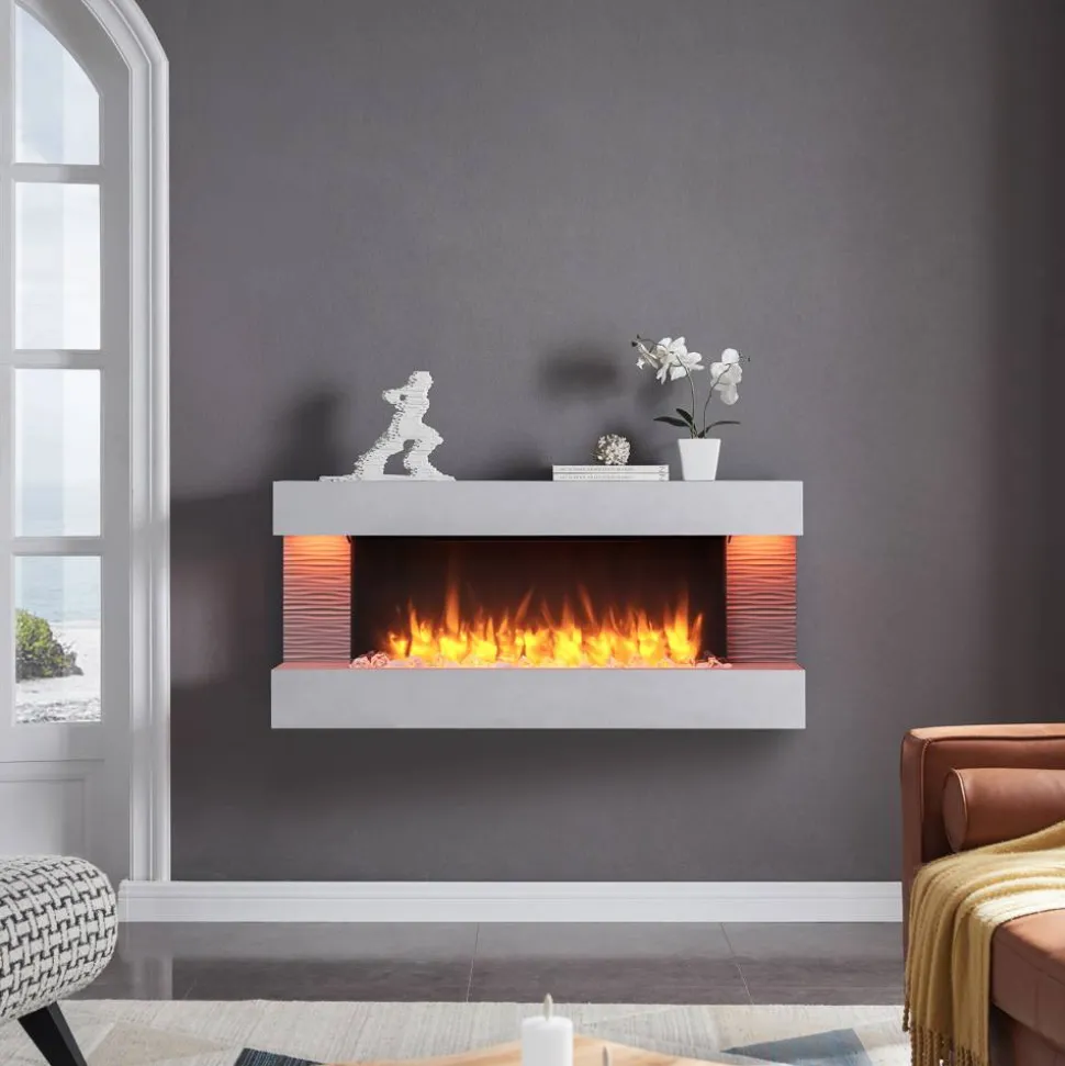 Elektrokamin 'Helia' betongrau 2 kW