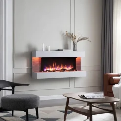 Elektrokamin 'Helia' betongrau 2 kW