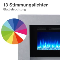 Elektrokamin 'Herkules' betongrau 2 kW