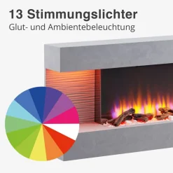 Elektrokamin 'Hestia' betongrau 2 kW