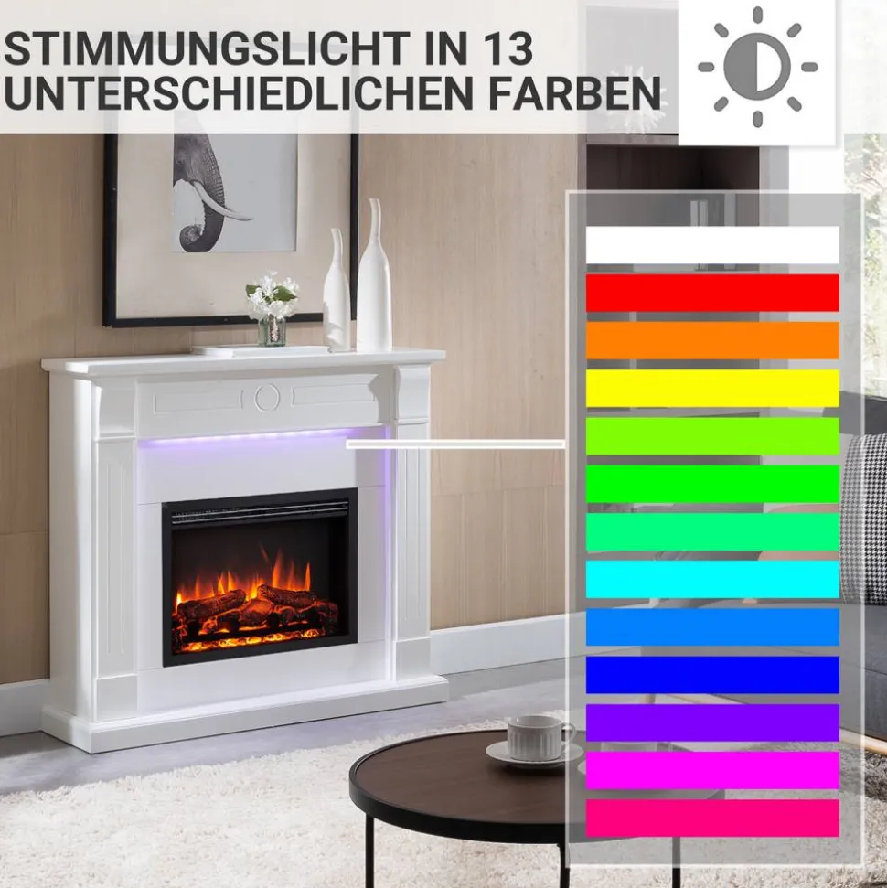 Elektrokamin 'Hikaru' weiß 2 kW