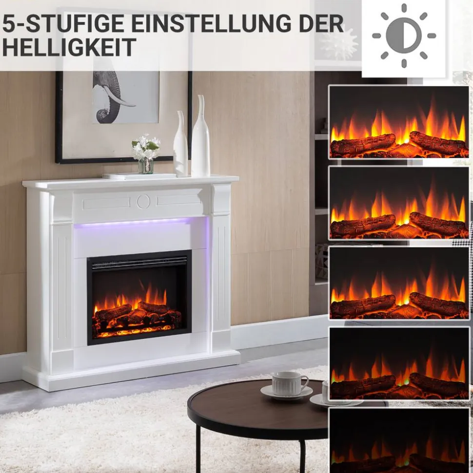 Elektrokamin 'Hikaru' weiß 2 kW