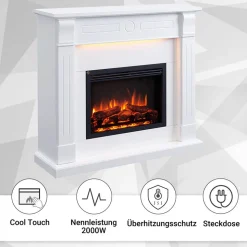 Elektrokamin 'Hikaru' weiß 2 kW
