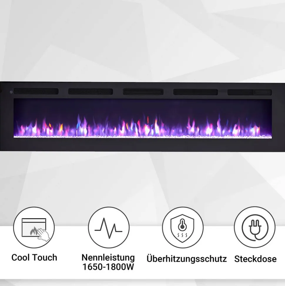 Elektrokamin 'Leif 70' schwarz 1,8 kW