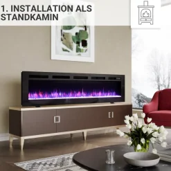 Elektrokamin 'Leif 70' schwarz 1,8 kW