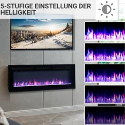 Elektrokamin 'Leif 50' schwarz 1,8 kW
