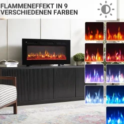 Elektrokamin 'Leif 36' schwarz 1,8 kW