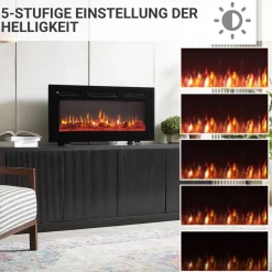 Elektrokamin 'Leif 36' schwarz 1,8 kW