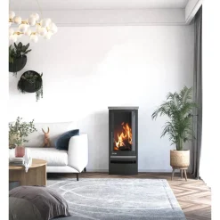 Elektrokamin 'Leros' Stahl schwarz 3 kW