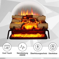 Elektrokamin 'Lily' schwarz 1,5 kW