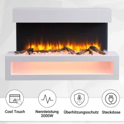 Elektrokamin 'Nikos' weiß 2 kW