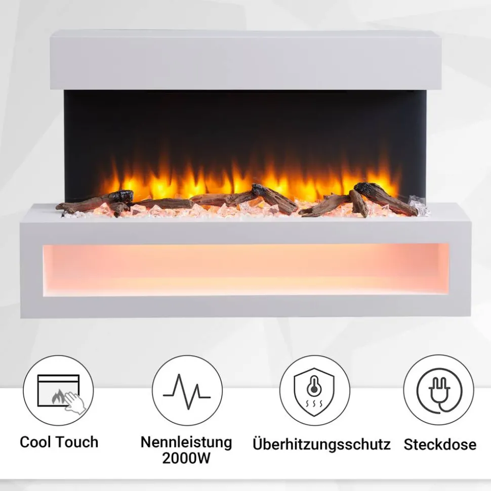 Elektrokamin 'Nikos' weiß 2 kW