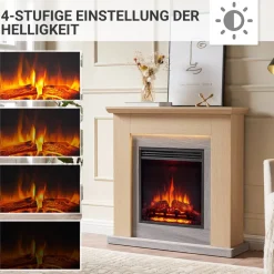 Elektrokamin 'Pandora' helle Eiche 2 kW