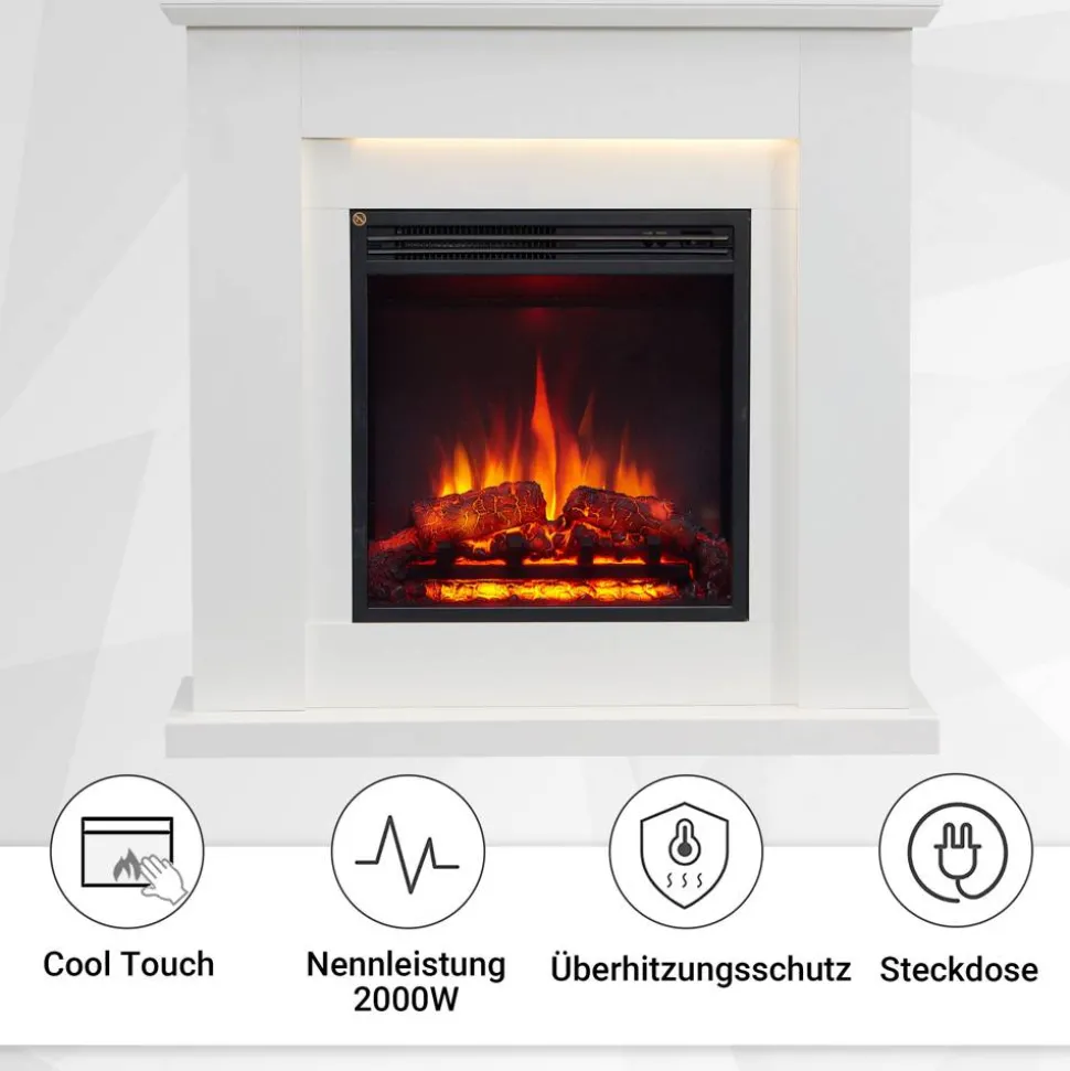 Elektrokamin 'Pandora' weiß 2 kW