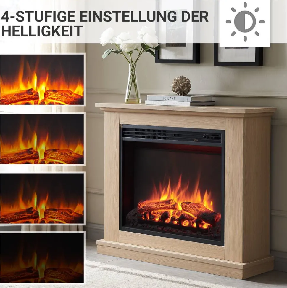 Elektrokamin 'Phanos' helle Eiche 2 kW