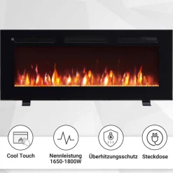Elektronkamin 'Leif 40' schwarz 1,8 kW