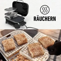 Elektro-Tischgrill 'Lumin Compact' rot 2200 W