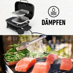 Elektro-Tischgrill 'Lumin Compact' schwarz 2200 W