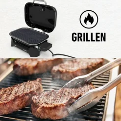 Elektro-Tischgrill 'Lumin' rot 2200 W