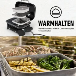 Elektro-Tischgrill 'Lumin' schwarz 2200 W