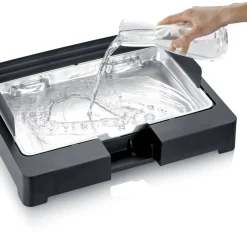 Elektro-Tischgrill 'PG 8560' schwarz 2200 W 39 x 15 x 52 cm