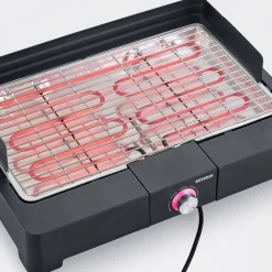 Elektro-Tischgrill 'PG 8560' schwarz 2200 W 39 x 15 x 52 cm