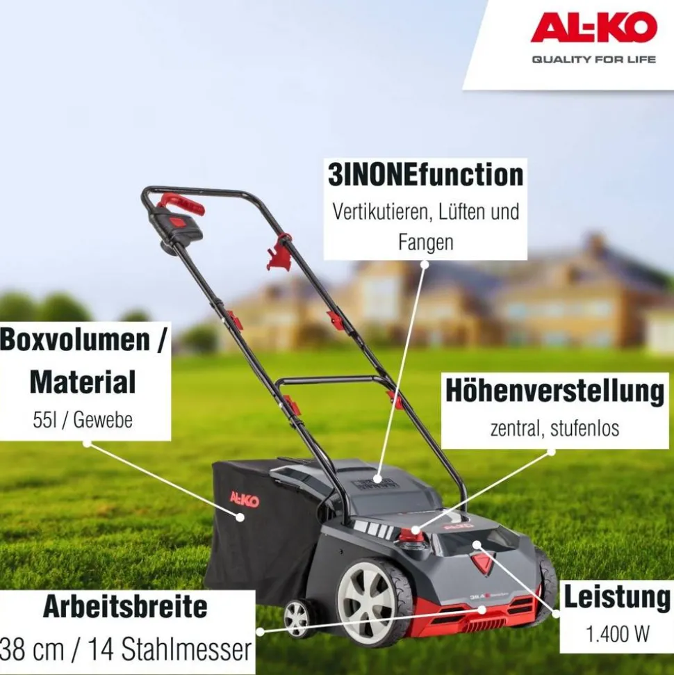 Elektro-Vertikutierer '38.4 E Combi Care' 1400 W bis 800 m²