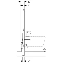 Element 'Duofix' für Bidet 112 cm universell