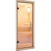 Elementsauna 'Adriana' naturbelassen mit Klarglastür 9 kW Ofen externe Steuerung easy 170 x 151 x 198 cm
