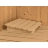 Elementsauna 'Carolina' naturbelassen mit graphitfarbener Tür 3,6 kW Ofen integrierte Steuerung 196 x 170 x 198 cm