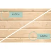 Elementsauna 'Halmstadt' natur 9 kW Ofen, Steuerung Easy, Glastür, Zubehörpaket 178 x 196 x 198 cm