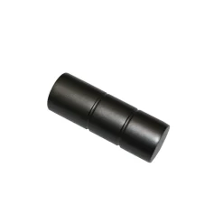Endknopf für Gardinenstange 'Sol' zylinderförmig Ø 16 mm schwarz/nickel, 2er-Pack
