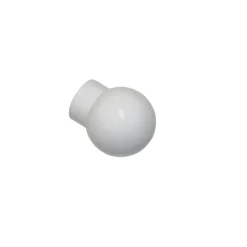 Endknopf für Gardinenstange 'Sol' kugelförmig Ø 16 mm weiß, 2er-Pack