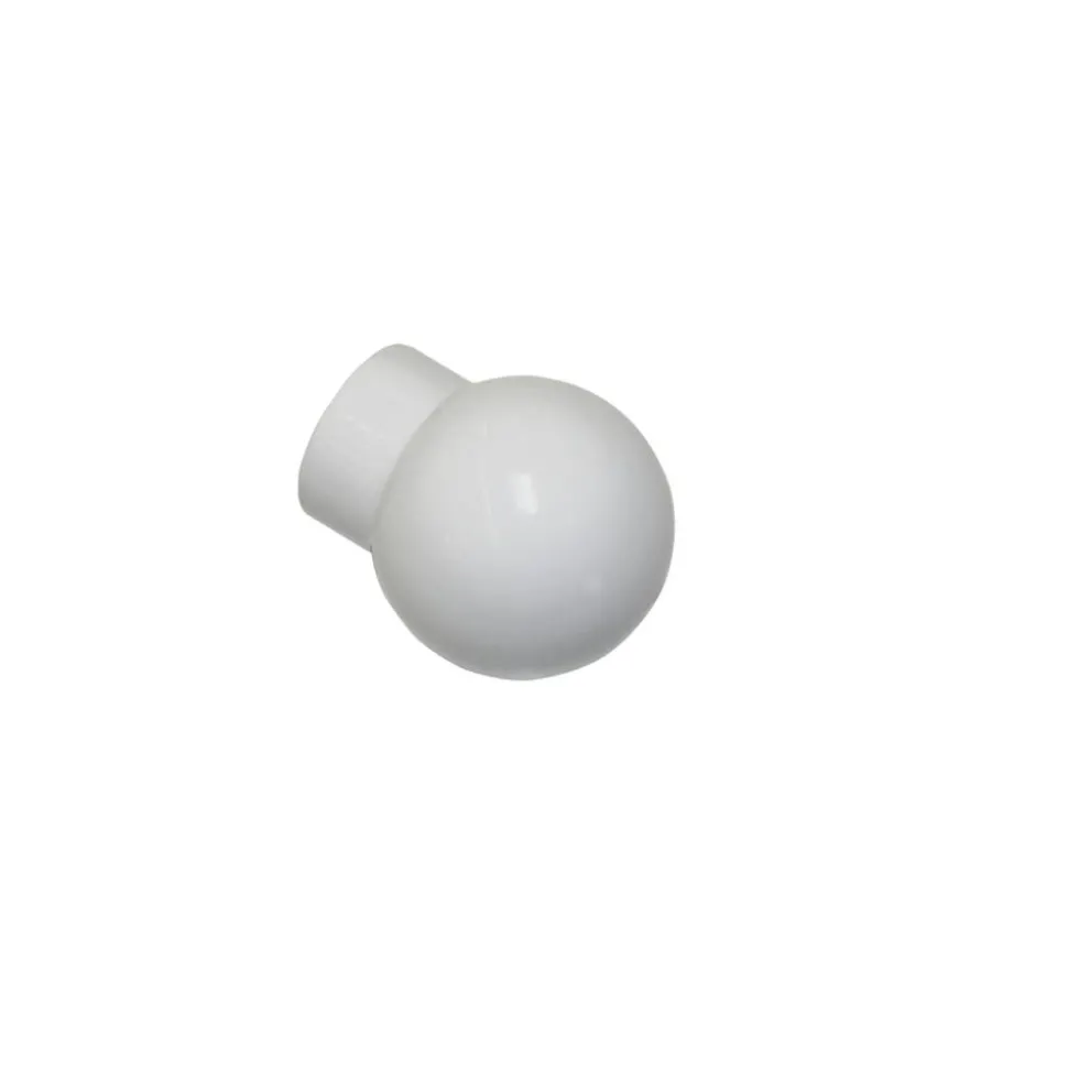 Endknopf für Gardinenstange 'Sol' kugelförmig Ø 16 mm weiß, 2er-Pack